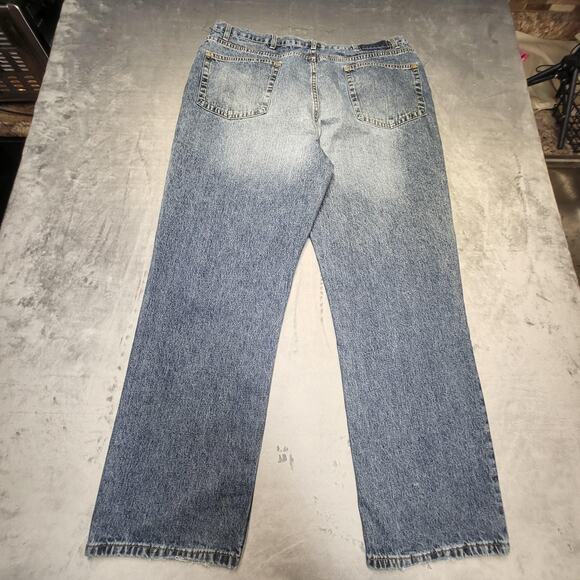 Eddie Bauer Jeans Mens 40x32 Blue Loose Fit Tall Denim Straight Leg Classic - Picture 9 of 10